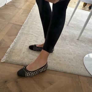 CHANEL tweed ballet flats. SIZE 37. Resole and shoe would be in great condition